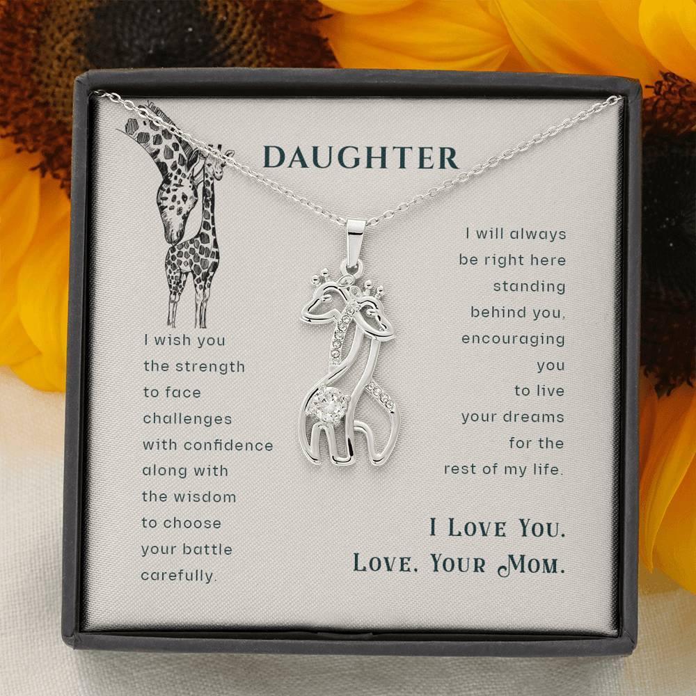 Mom Gift from Daughter, Mom Gift, Gift for Mom, Giraffe Necklace, Mother Daughter Gift Necklace, Mom Birthday Gift, Birthday Gift for Mom - plusminusco.com
