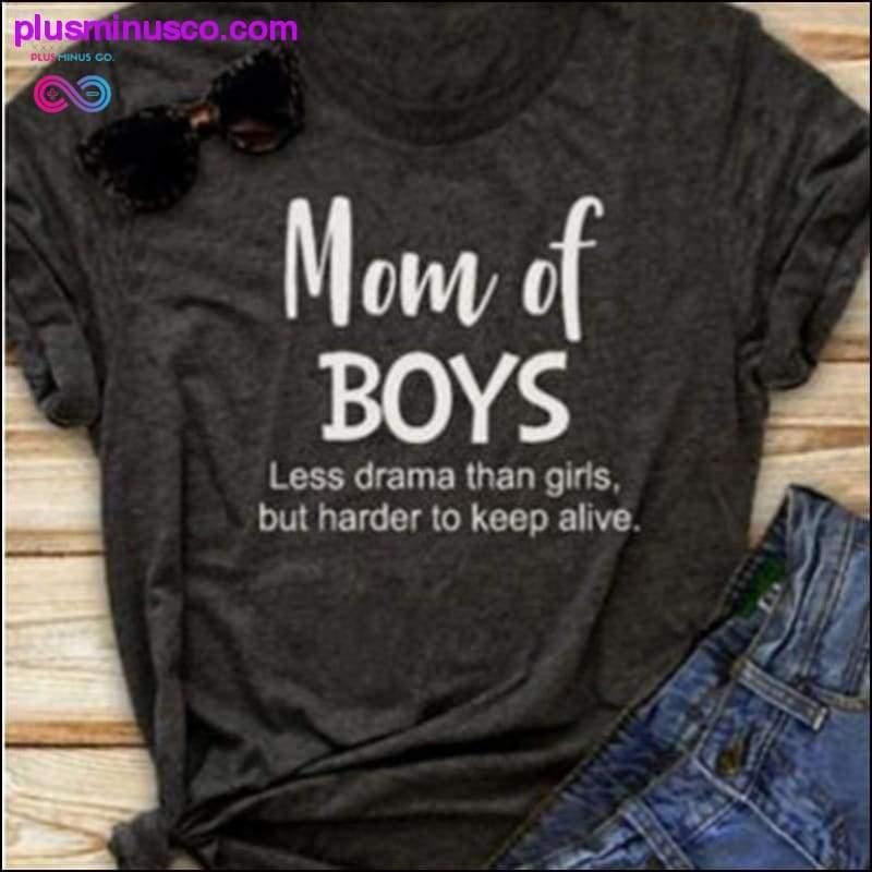 أمي الأولاد طباعة الصيف مضحك تي شيرت النساء الرجال محب - plusminusco.com