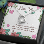 Poklon ogrlica za Majčin dan, srce s kristalnim privjeskom C30025TG, C30025TR, lx-C30025, PB23-WOOD, PROD-1303429, PT-781, TNM-1, USER-68797 - plusminusco.com