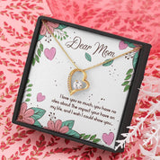 Mother's Day Necklace Gift, Heart with Crystal Pendant - plusminusco.com