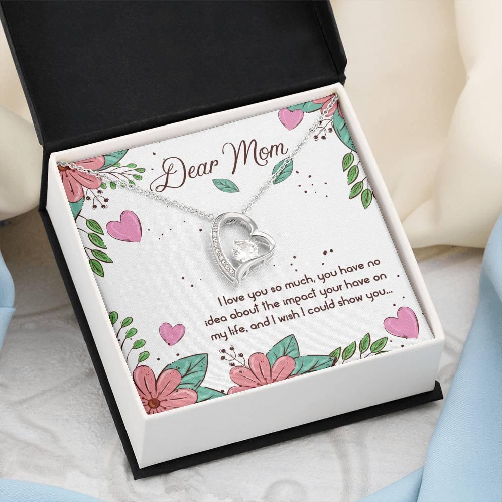 Mother's Day Necklace Gift, Heart with Crystal Pendant - plusminusco.com