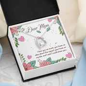 Mother's Day Necklace Gift, Heart with Crystal Pendant - plusminusco.com