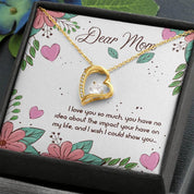 Mother's Day Necklace Gift, Heart with Crystal Pendant - plusminusco.com