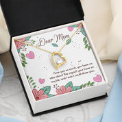 Mother's Day Necklace Gift, Heart with Crystal Pendant - plusminusco.com