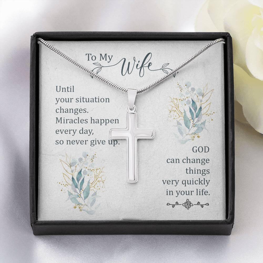 Motivational Necklace Gift, Cross Pendant Necklace, Necklace - plusminusco.com