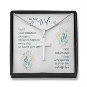 Motivational Necklace Gift, Cross Pendant Necklace, Necklace - plusminusco.com