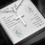 Motivational Necklace Gift, Cross Pendant Necklace, Necklace A1013T, E070T, lx-E070, PB23-WOOD, PROD-1303410, PT-966, TNM-1, USER-68797 - plusminusco.com