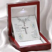 Motivational Necklace Gift, Cross Pendant Necklace, Necklace - plusminusco.com