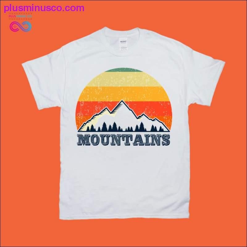Montagnes | T-shirts rétro coucher de soleil - plusminusco.com