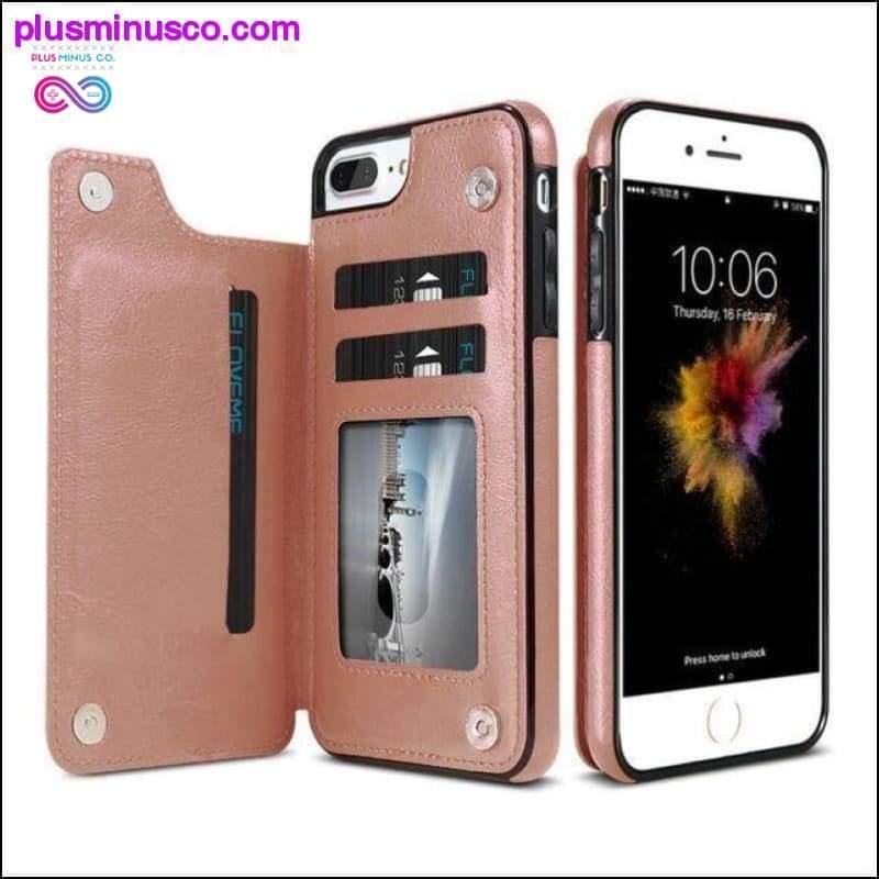 Multi Card Holders PU Leather Phone Cases For iPhone X, 6, - plusminusco.com