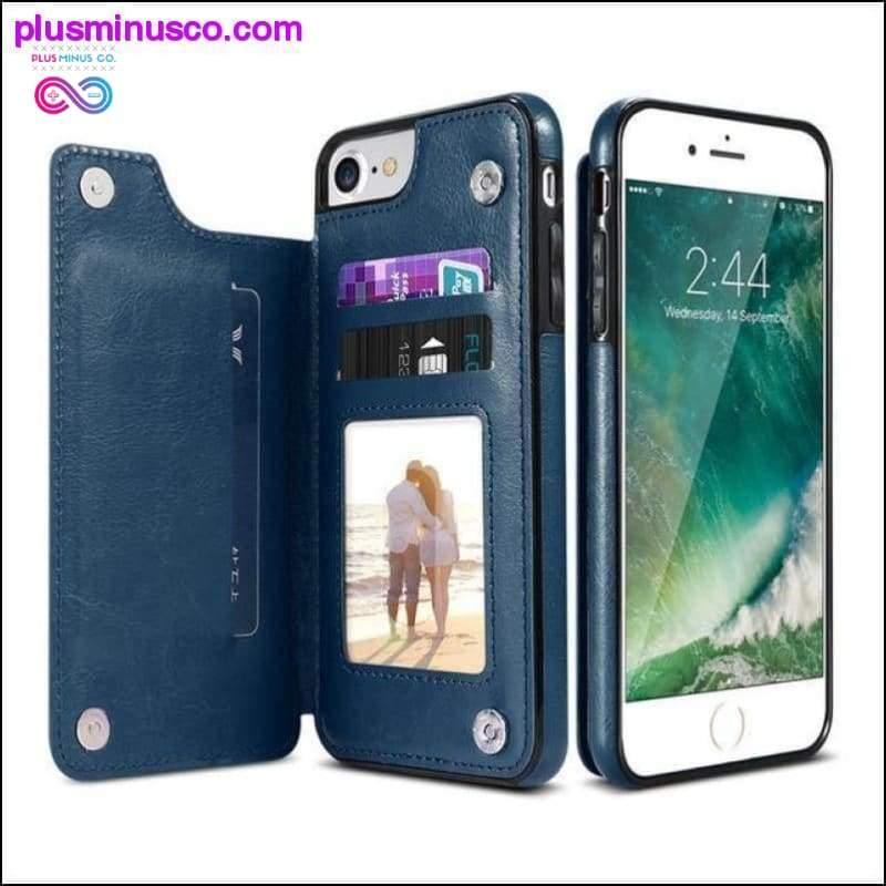 Multi Card Holders PU Leather Phone Cases For iPhone X, 6, - plusminusco.com