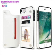 حافظة بطاقات متعددة من جلد البولي يوريثان لهواتف iPhone X، 6، - plusminusco.com