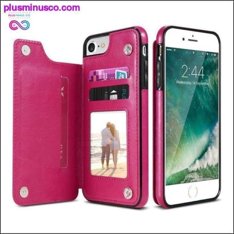 Multi Card Holders PU Leather Phone Cases For iPhone X, 6, - plusminusco.com