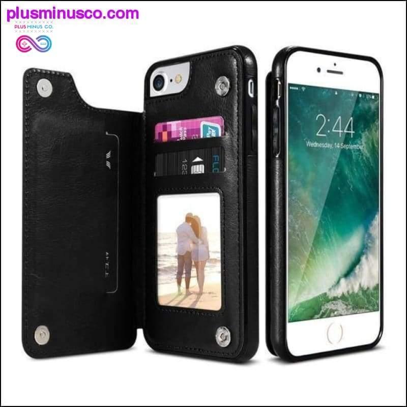 Multi Card Holders PU Leather Phone Cases For iPhone X, 6, - plusminusco.com