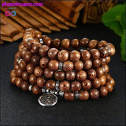 Bracelet multicouche 108 perles de prière charme méditation yoga - plusminusco.com