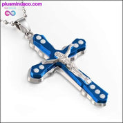 Multi-layer Cross Necklace Pendant For Men, Stainless Steel - plusminusco.com