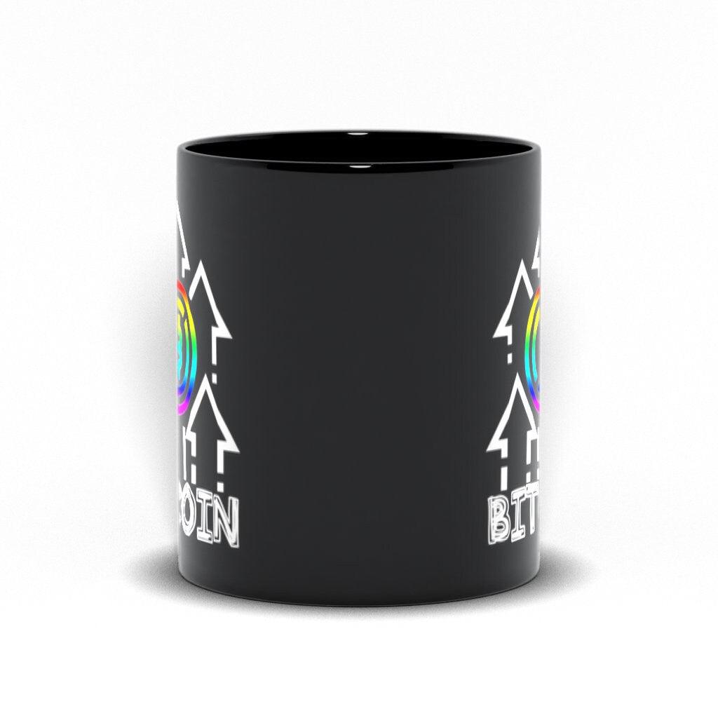 Multicolor Bitcoin Black Mugs - plusminusco.com
