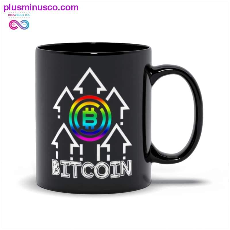 Vícebarevné bitcoinové černé hrnky - plusminusco.com