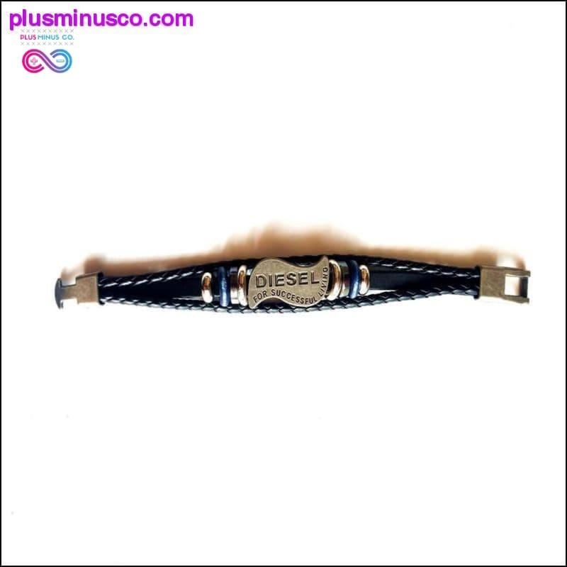 Многослойный браслет для мужчин, повседневная мода, плетеная кожа - plusminusco.com