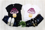 Kształt grzyba | Koszulki w stylu retro „Zachód słońca” – plusminusco.com