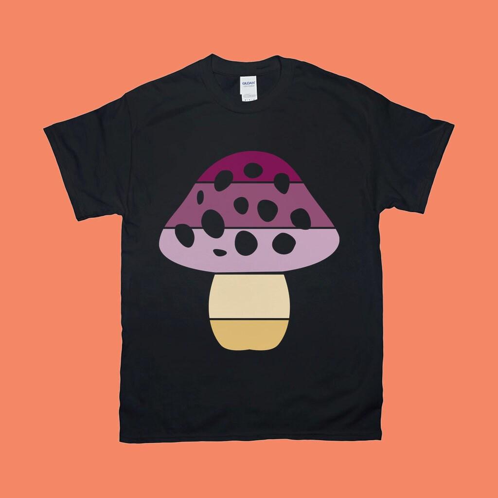 버섯 모양 | 레트로 선셋 티셔츠 - plusminusco.com