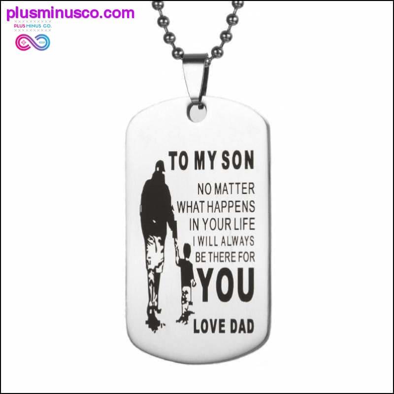 My Son Dog Tag: Stainless Steel Father-Son Pendant Necklace - plusminusco.com