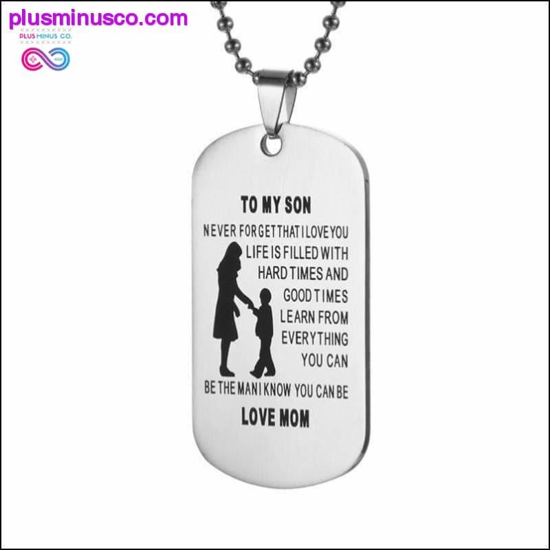 My Son Tag Dog Collar Stainless Steel Mother son Pendant - plusminusco.com