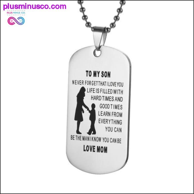 My Son Tag Dog Collar Stainless Steel Mother son Pendant - plusminusco.com