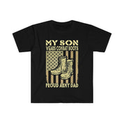 Oğlum Savaş Ayakkabısı giyiyor, Kahraman Gururlu Ordu Babası Askeri Baba Tişörtleri, Oğlum Benim Gururum, Gurur Ordusu Babası Babalar Günü hediyesi - plusminusco.com
