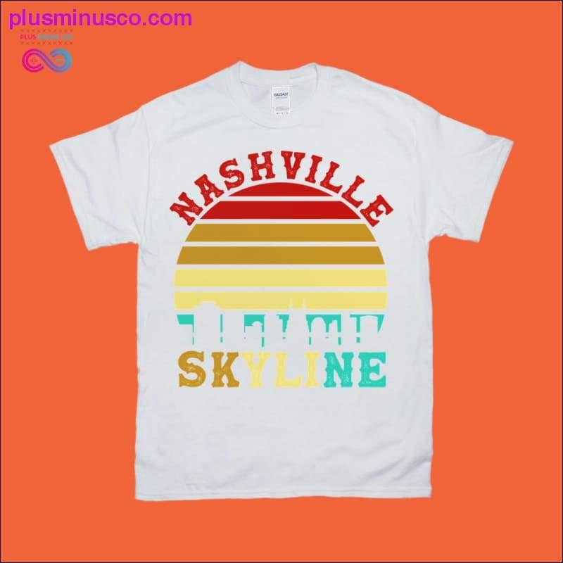 내슈빌 스카이라인 | 레트로 선셋 티셔츠 - plusminusco.com