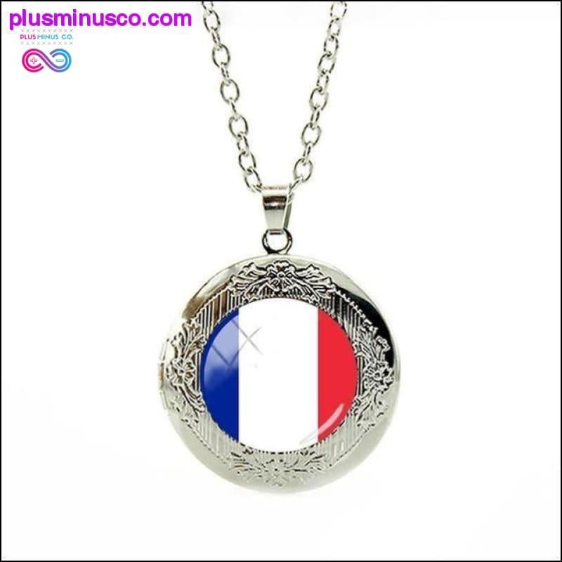 National Flag Locket Necklace Greece,France,Finland, - plusminusco.com