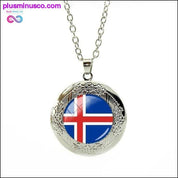 Colar com medalhão da bandeira nacional Grécia, França, Finlândia, - plusminusco.com