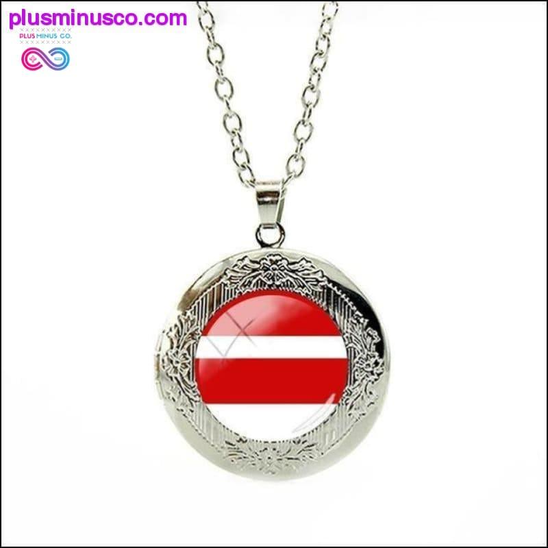 Nationalflaggen-Medaillon-Halskette Griechenland, Frankreich, Finnland, - plusminusco.com