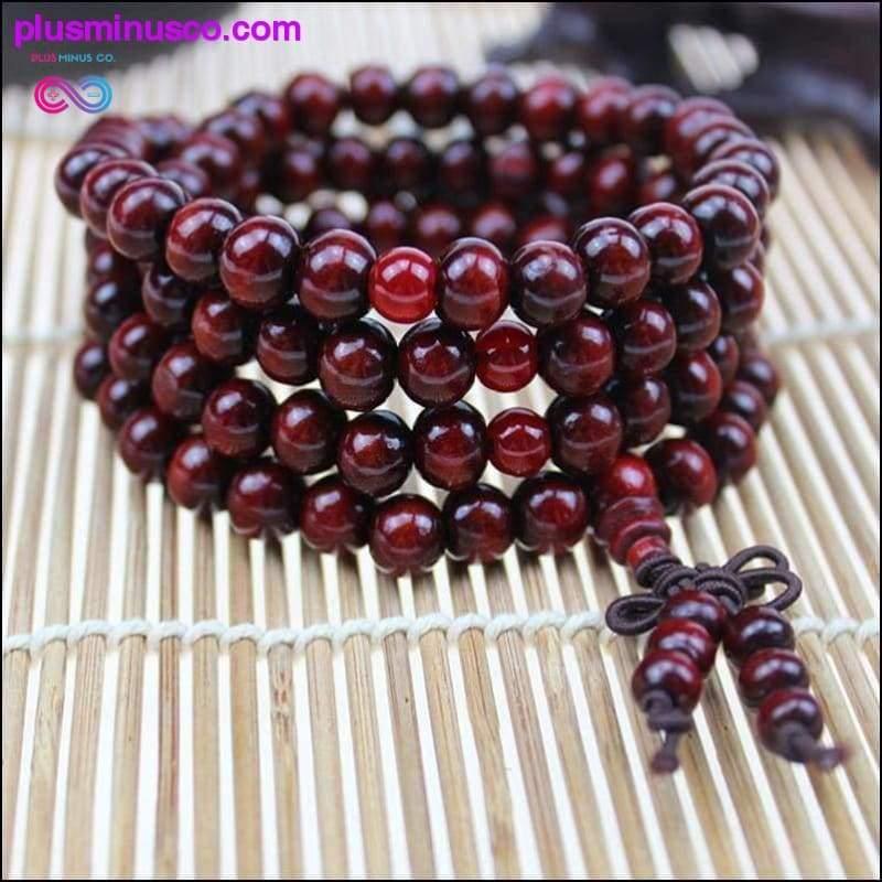 Perles naturelles 108*8 mm bois de santal bouddha bouddhiste - plusminusco.com
