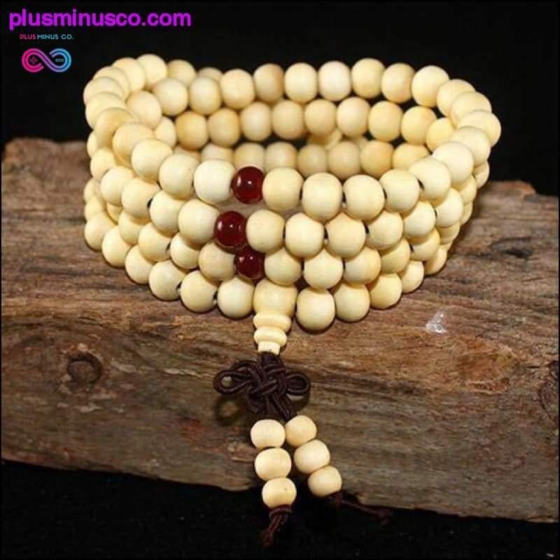 Natural 108*8 mm Beads Sandalwood Buddhist Buddha Wood - plusminusco.com