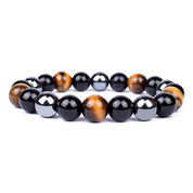Natural Black Obsidian Hematite Tiger Eye Beads Bracelets Men for Magnetic Health Protection Women Jewelry Pulsera Hombre - plusminusco.com