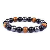 Natural Black Obsidian Hematite Tiger Eye Beads Bracelets Men for Magnetic Health Protection Women Jewelry Pulsera Hombre - plusminusco.com