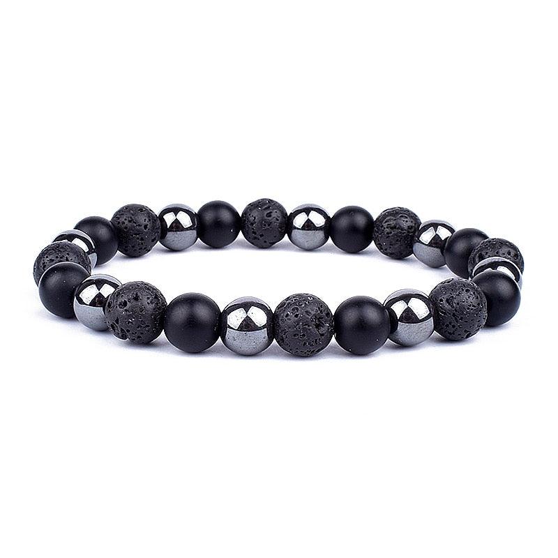 Natural Black Obsidian Hematite Tiger Eye Beads Bracelets Men for Magnetic Health Protection Women Jewelry Pulsera Hombre - plusminusco.com