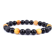 Natural Black Obsidian Hematite Tiger Eye Beads Bracelets Men for Magnetic Health Protection Women Jewelry Pulsera Hombre - plusminusco.com