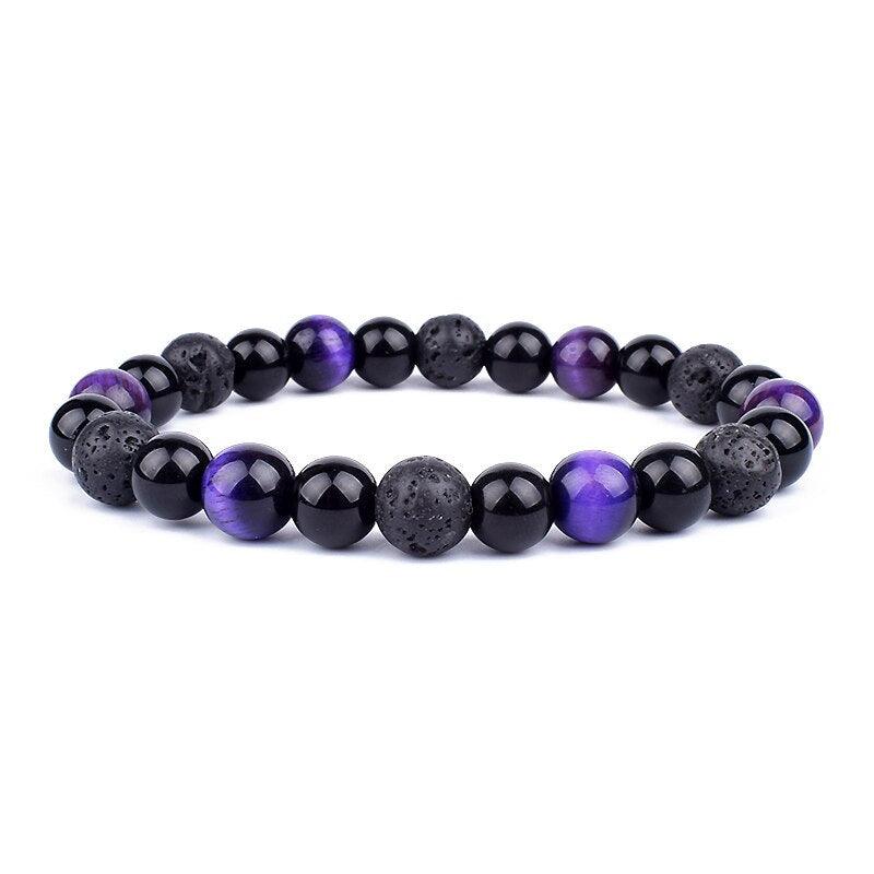 Natural Black Obsidian Hematite Tiger Eye Beads Bracelets Men for Magnetic Health Protection Women Jewelry Pulsera Hombre - plusminusco.com