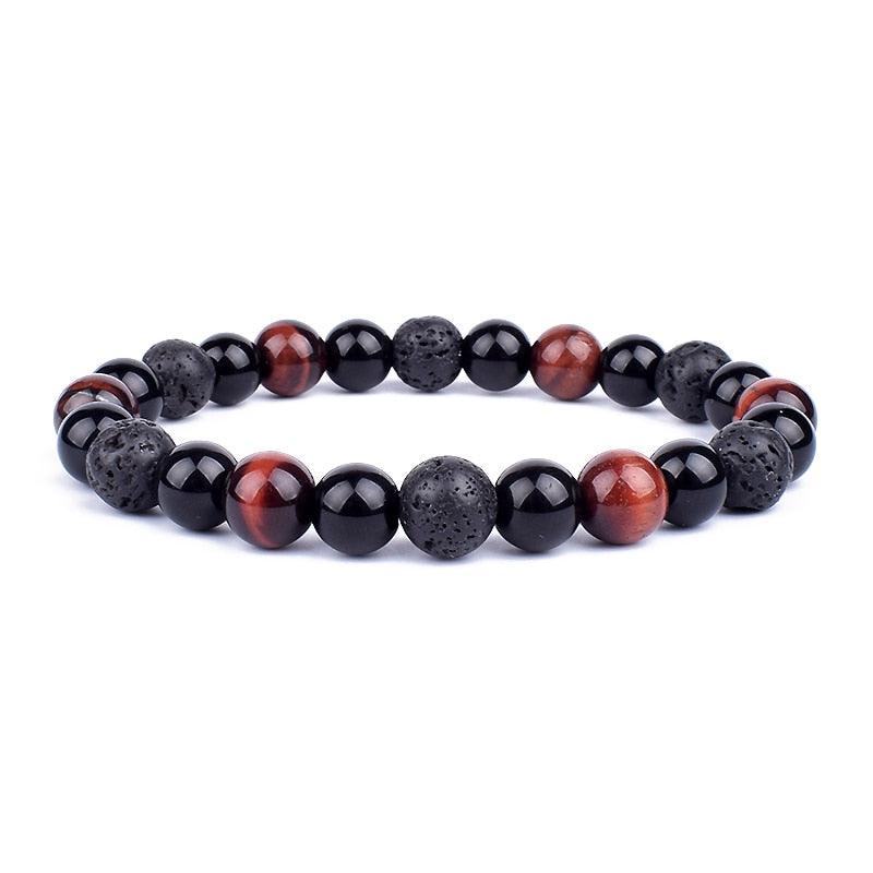Natural Black Obsidian Hematite Tiger Eye Beads Bracelets Men for Magnetic Health Protection Women Jewelry Pulsera Hombre - plusminusco.com