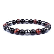 Natural Black Obsidian Hematite Tiger Eye Beads Bracelets Men for Magnetic Health Protection Women Jewelry Pulsera Hombre - plusminusco.com