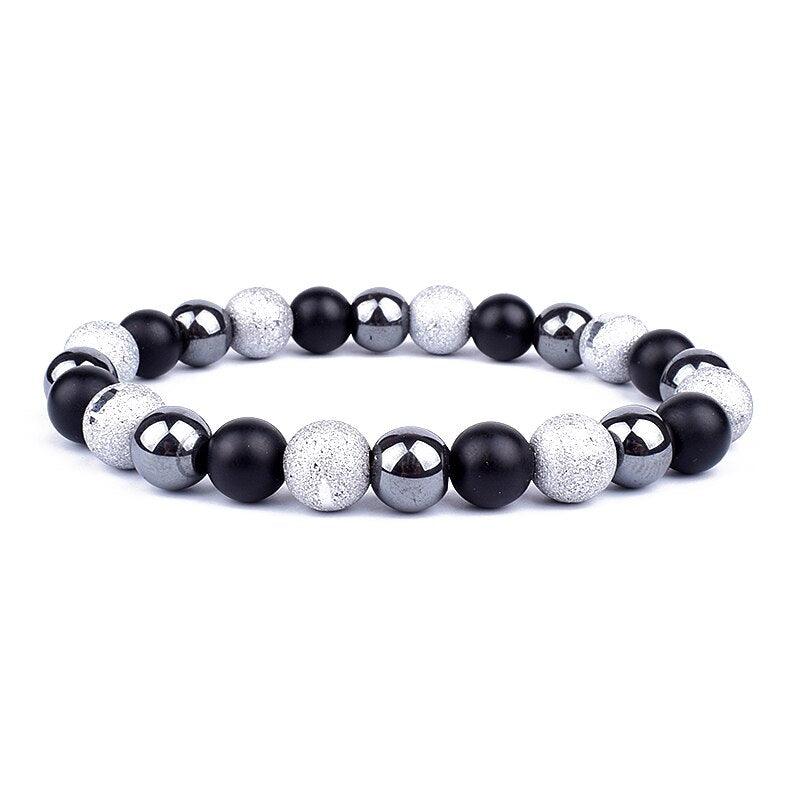 Natural Black Obsidian Hematite Tiger Eye Beads Bracelets Men for Magnetic Health Protection Women Jewelry Pulsera Hombre - plusminusco.com