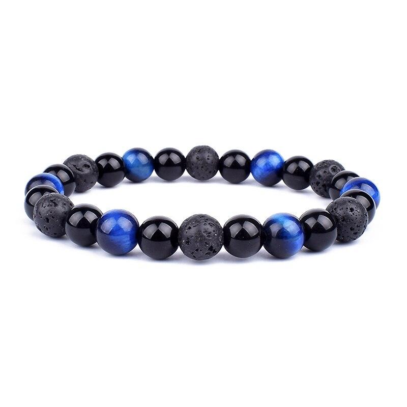 Natural Black Obsidian Hematite Tiger Eye Beads Bracelets Men for Magnetic Health Protection Women Jewelry Pulsera Hombre - plusminusco.com