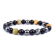 Natural Black Obsidian Hematite Tiger Eye Beads Bracelets Men for Magnetic Health Protection Women Jewelry Pulsera Hombre - plusminusco.com