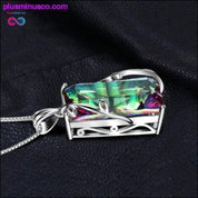 Natural Fire Rainbow Mystic 16ct Topaz Necklace Solid 925 - plusminusco.com