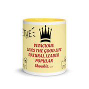Natural leader, popular, showbiz, lives the good life, Leo qualities mug with Color Inside ideal gift for August born leo, Leo Sign Mug, - plusminusco.com
