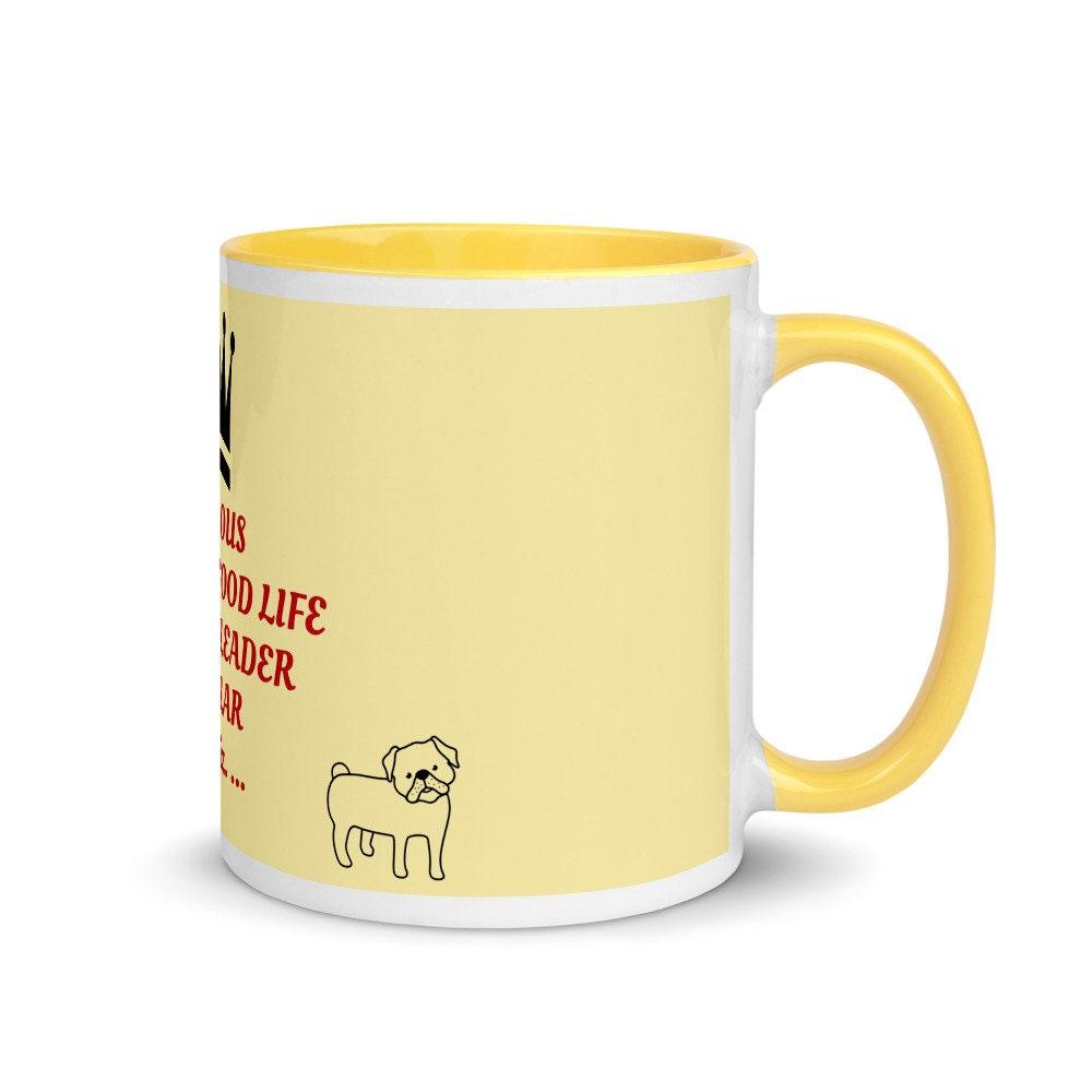 Natural leader, popular, showbiz, lives the good life, Leo qualities mug with Color Inside ideal gift for August born leo, Leo Sign Mug, - plusminusco.com