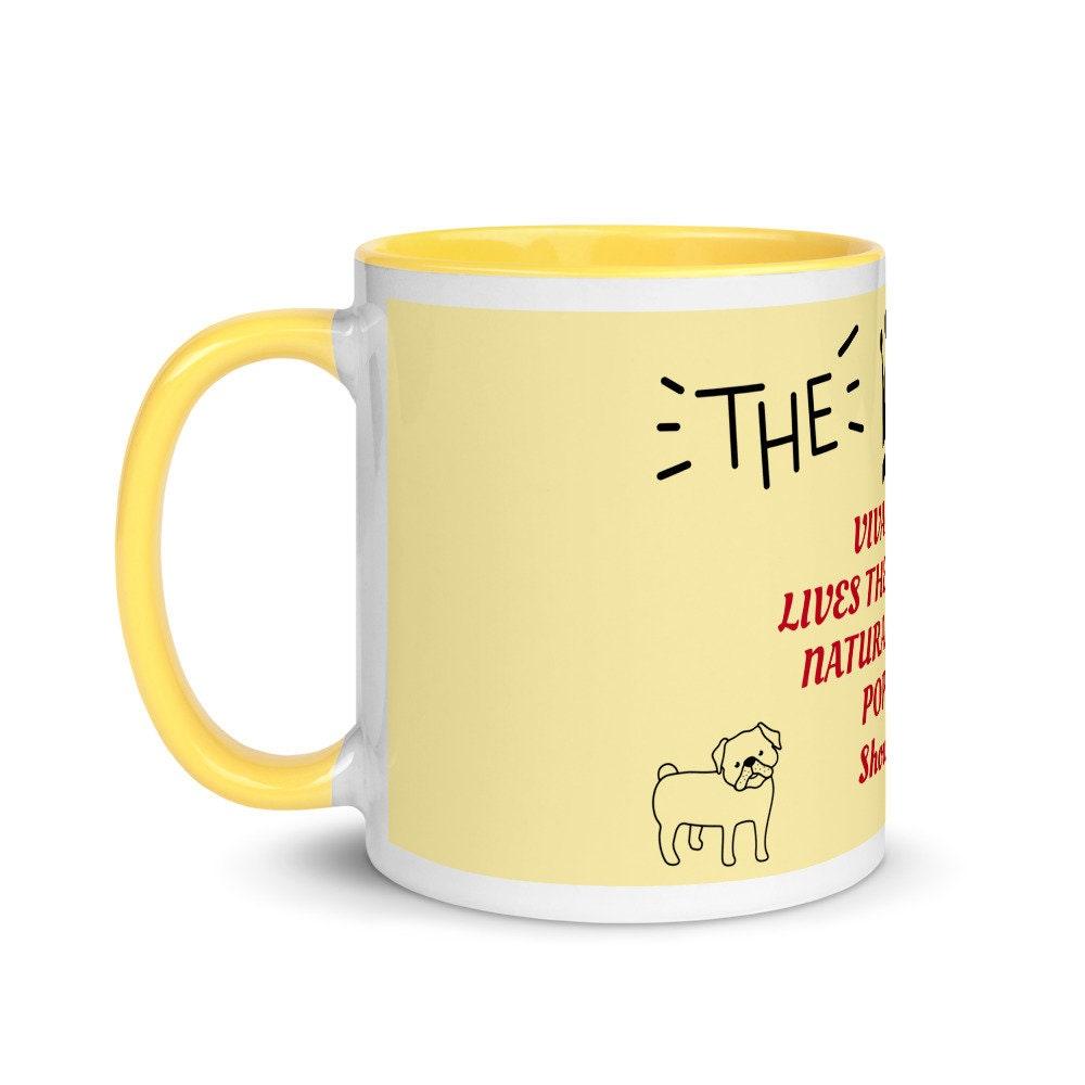 Natural leader, popular, showbiz, lives the good life, Leo qualities mug with Color Inside ideal gift for August born leo, Leo Sign Mug, - plusminusco.com