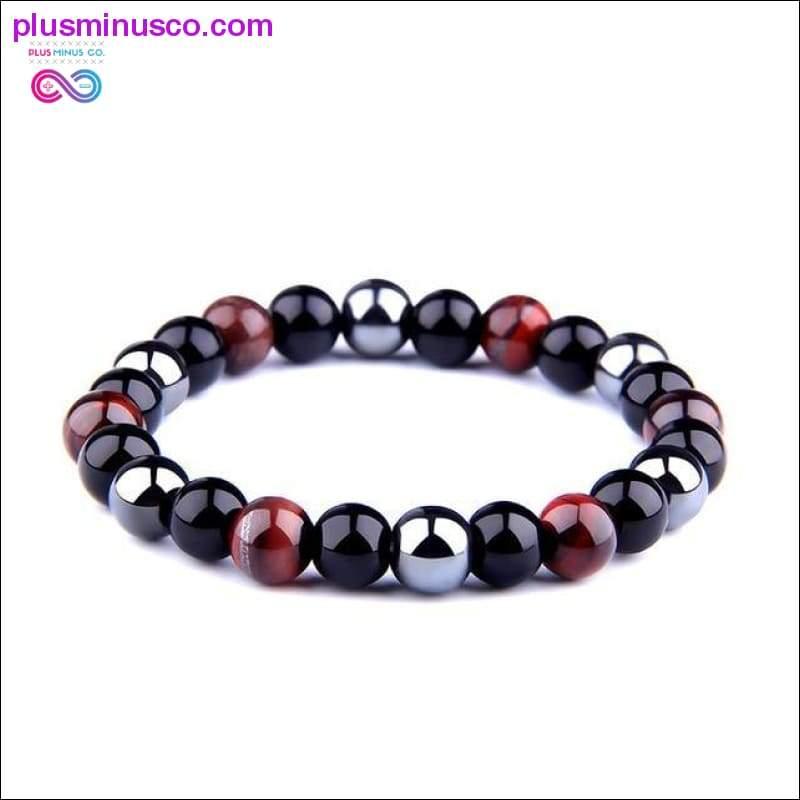 Natural Tiger Eye Hematite Men Bracelets Set Magnetic Health - plusminusco.com